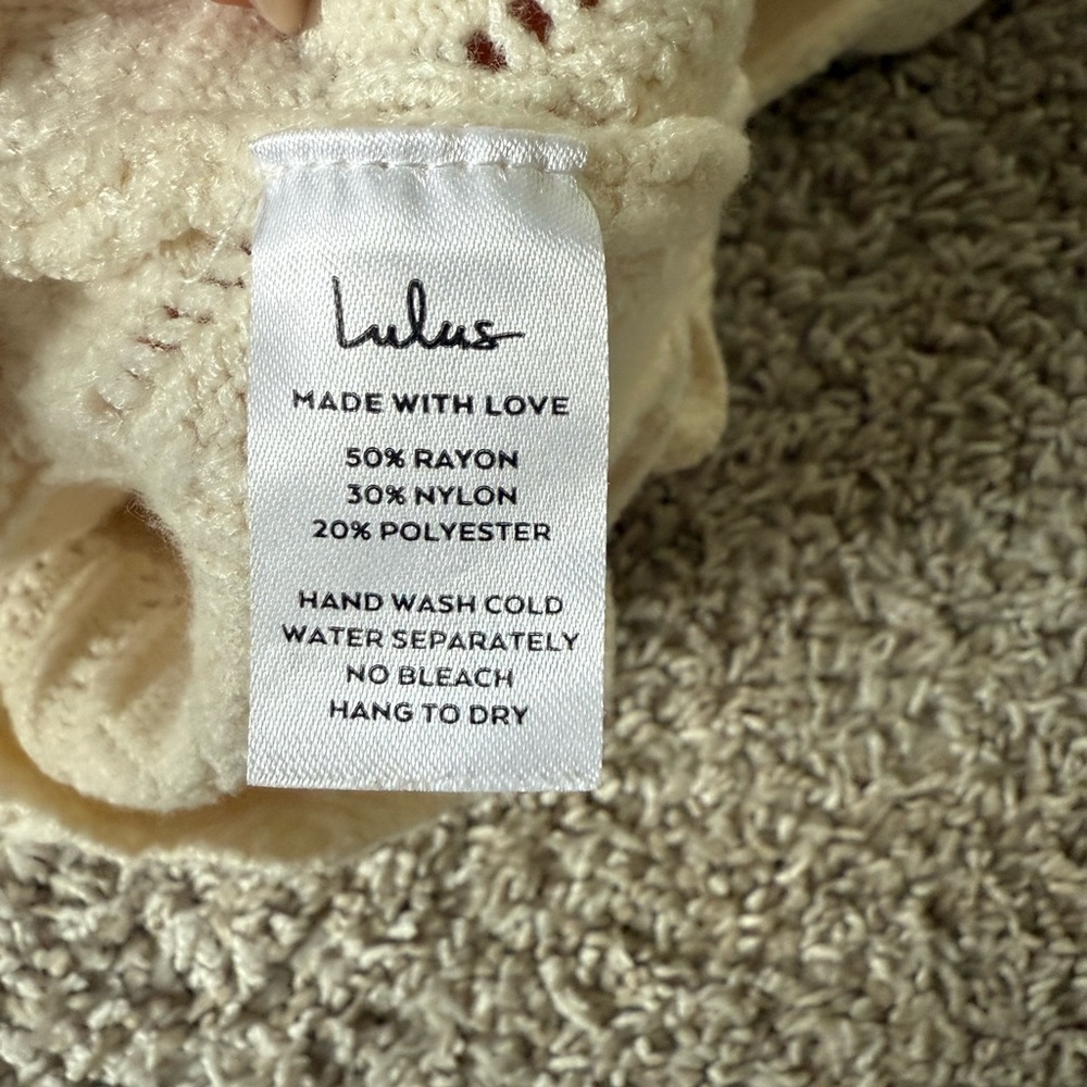 Lulu's Cream Textured Knit Tank Top - Picture 2 of 4